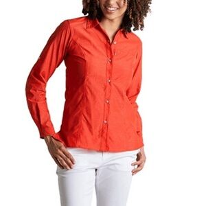 ExOfficio Lightscape Dryflylite UPF Protection Outdoor Button Up Shirt Paprika